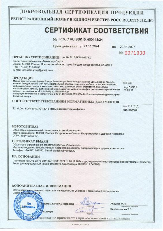 Сертификат МАФ 0071900