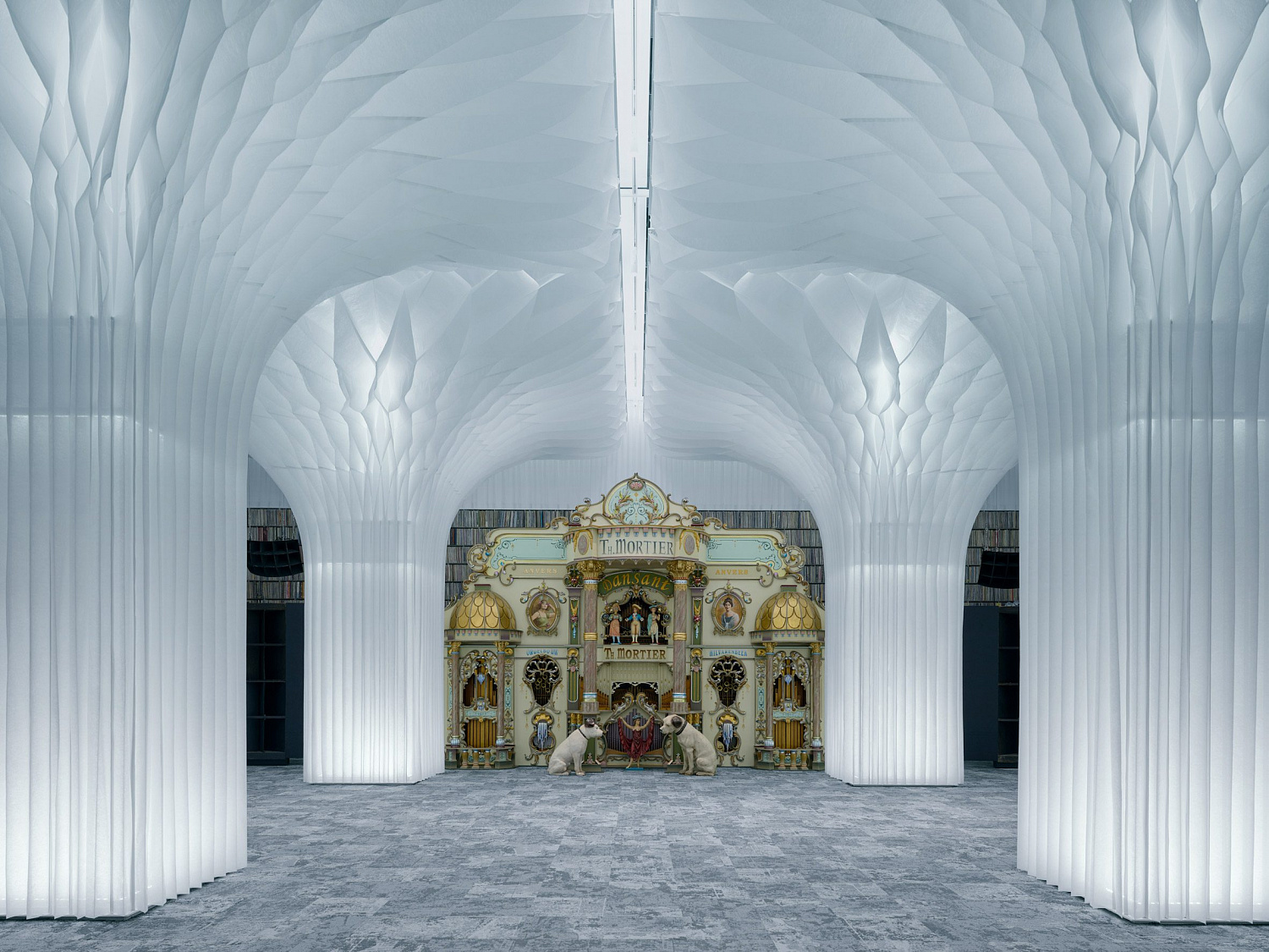 Kengo Kuma окутывает музей в Сеуле каскадными алюминиевыми трубами