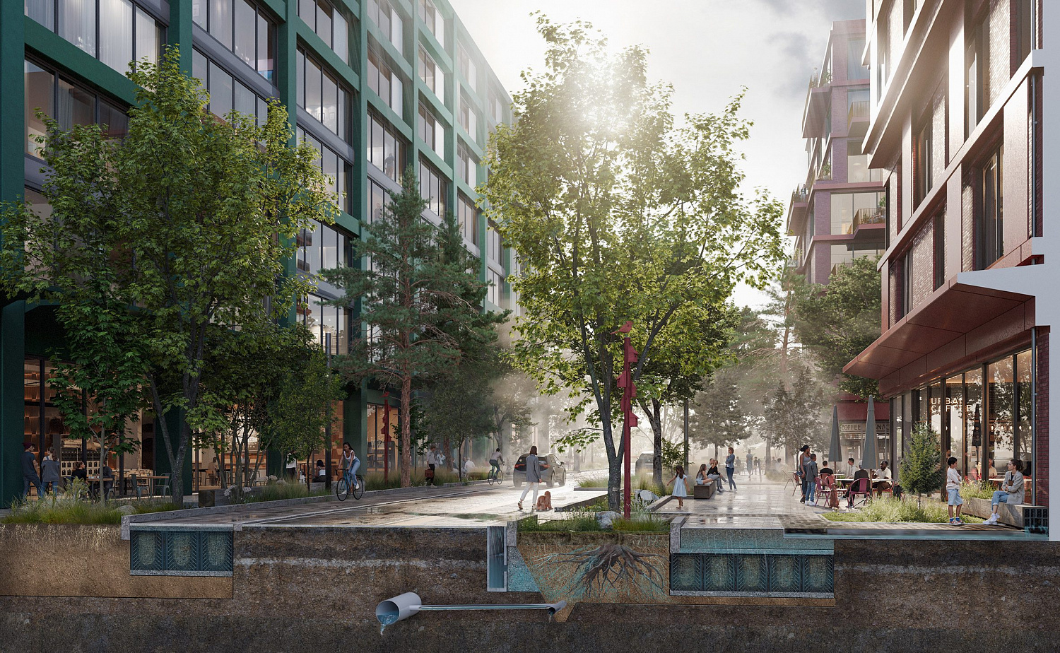 Канада строит самый амбициозный пешеходный район на острове — с датским подходом и памятью коренных народов