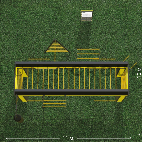 Спортивно-гимнастический комплекс: Рама «Пунто Фит» 6х1,8 метра